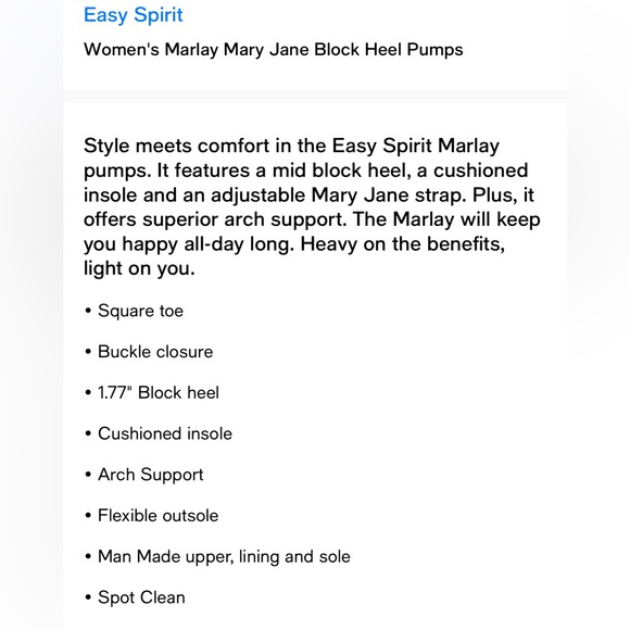 Easy Spirit Women’s Marlay Black Patent Leather Wide Width Pumps- 8.5W - Picture 9 of 9